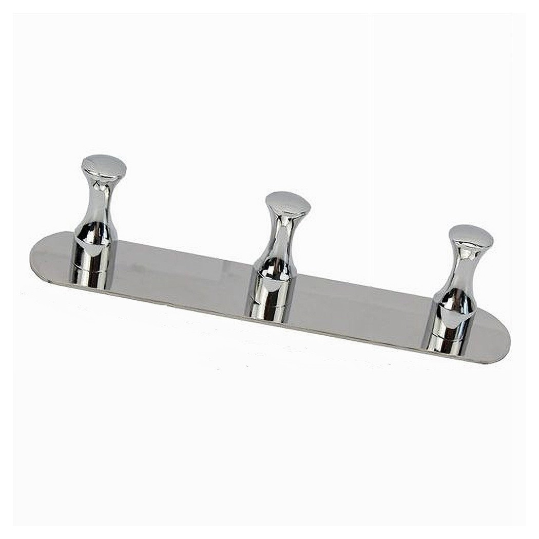 foto del prodotto trade shop traesio cleafe appendiabiti con 3 ganci per accappatoio bagno casa a parete contemporaneo 59747 