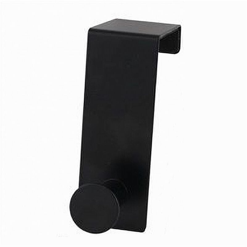 foto del prodotto trade shop traesio cleafe appendiabiti da porta con 1 gancio 4x11.5 cm nero per asciugamani vestiti 87774 