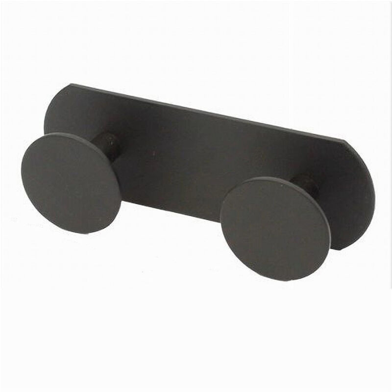 foto del prodotto trade shop traesio cleafe appendino con 2 ganci appendi porta asciugamano a 2 posti bagno casa nero 59766 