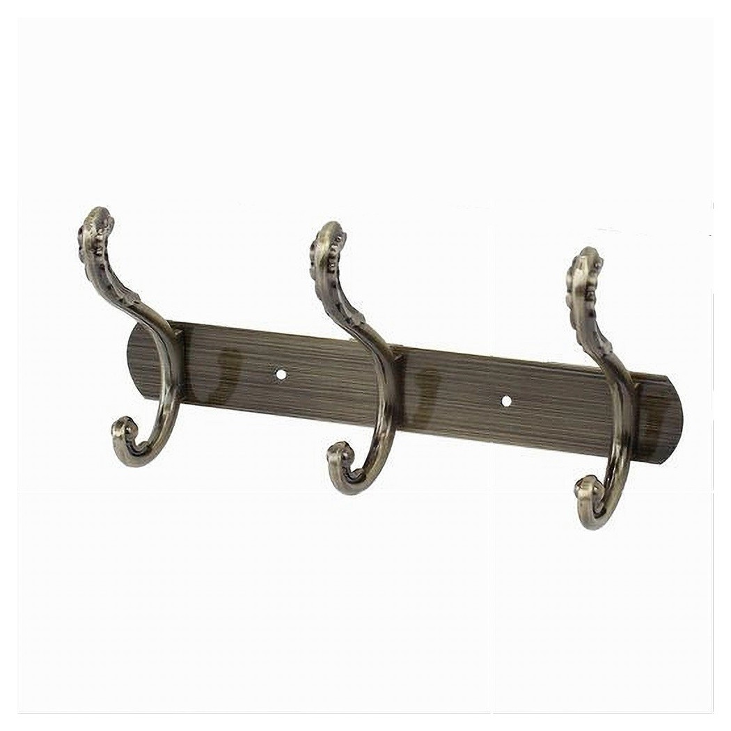 foto del prodotto trade shop traesio cleafe appendino con 3 ganci a farfalla parete multiuso viti 25x5.5cm 52184 appendiabiti 