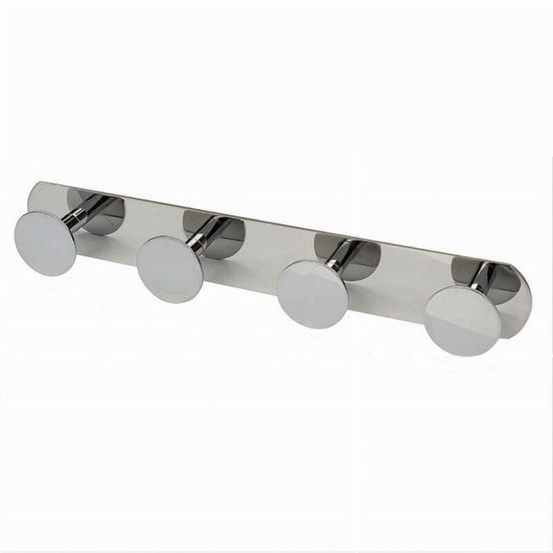 foto del prodotto trade shop traesio cleafe appendino con 4 ganci appendi porta asciugamano 4 posti bagno casa cromato 59763 