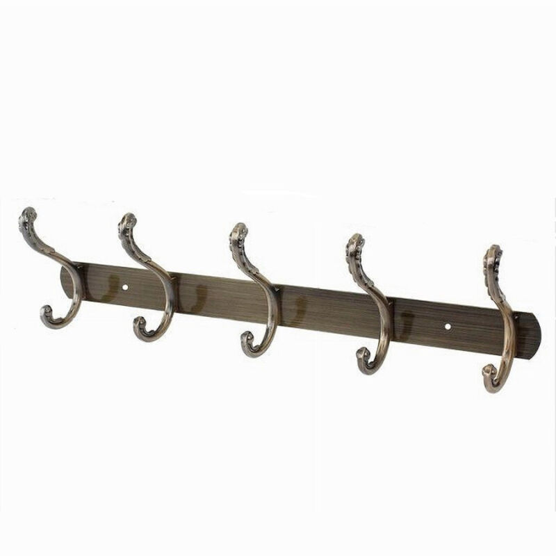 foto del prodotto trade shop traesio cleafe appendino con 5 ganci farfalla parete multiuso viti appendi abiti 44.5 cm 52185 