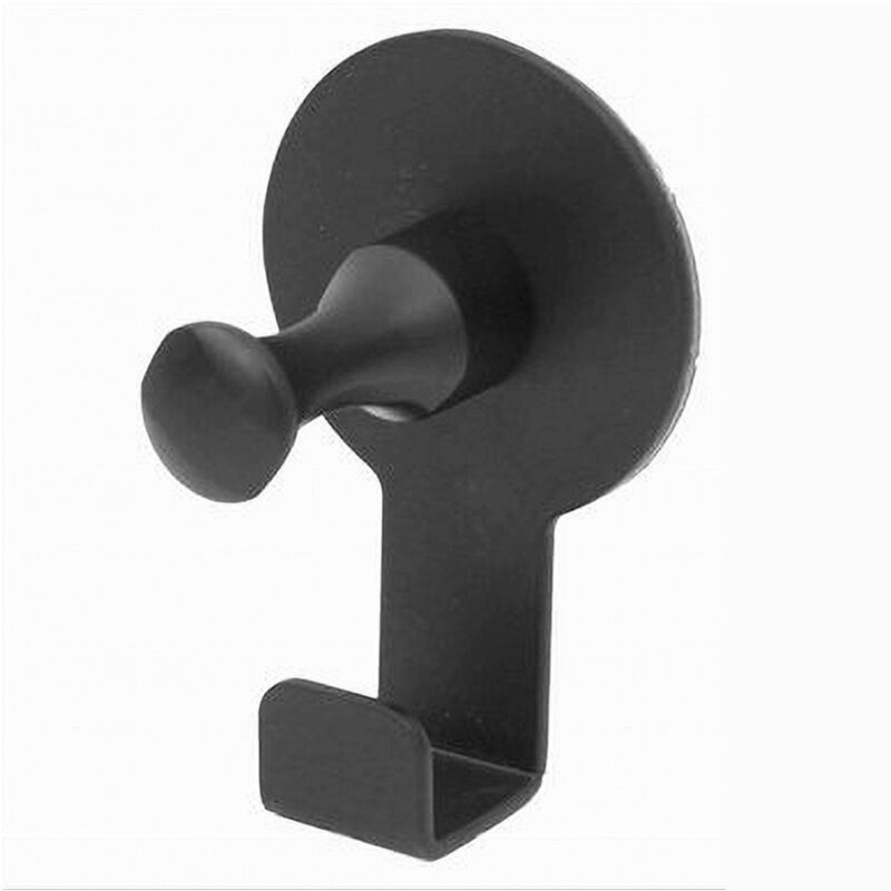 foto del prodotto trade shop traesio cleafe appendino gancio appendi porta asciugamano 1 posto bagno casa nero 7.5 cm 59750 