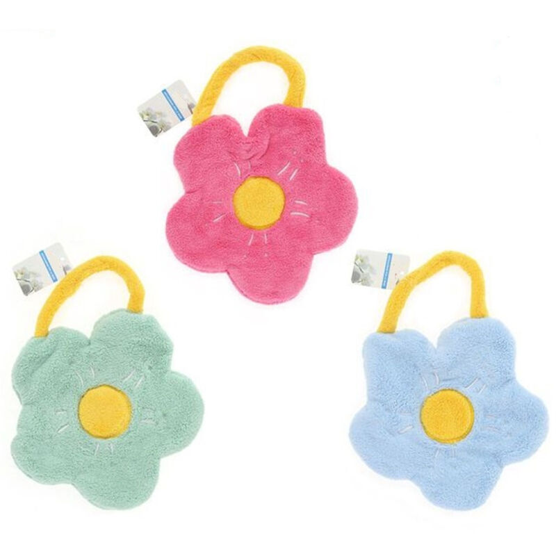 foto del prodotto trade shop traesio cleafe asciugamano a fiore morbido cordino portatile assorbente per bagno cucina bambini 10776 
