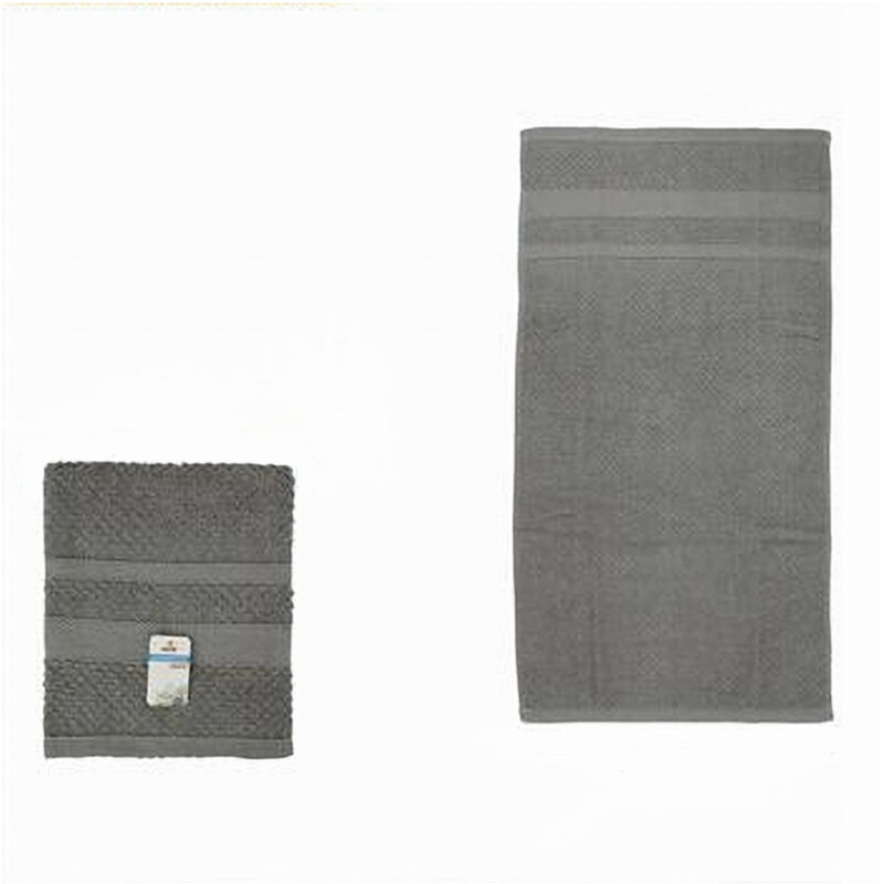 foto del prodotto trade shop traesio cleafe asciugamano da bagno ospite in cotone morbida 30x50 cm 65 gr colore grigio 79499 