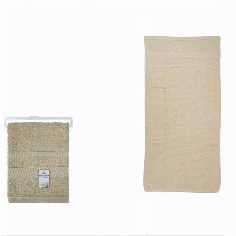 foto del prodotto trade shop traesio cleafe asciugamano da bagno telo in cotone morbida 70 x 140cm 410gr colore beige 79495 