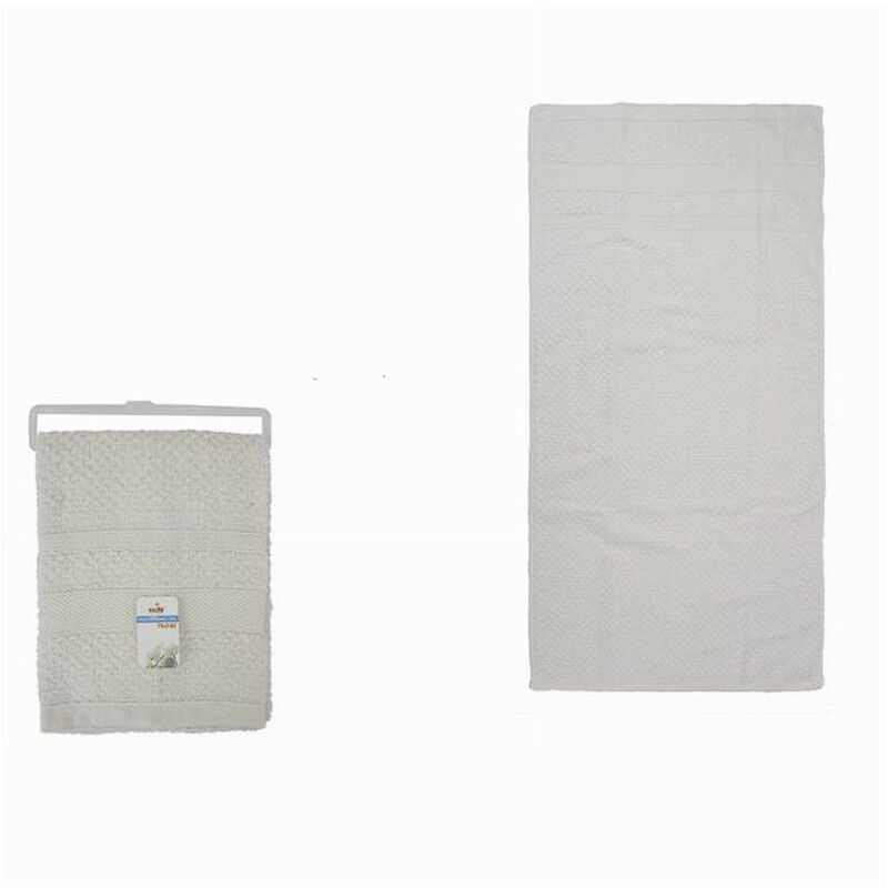 foto del prodotto trade shop traesio cleafe asciugamano da bagno telo in cotone morbida 70 x 140cm 410gr colore bianca 79486 