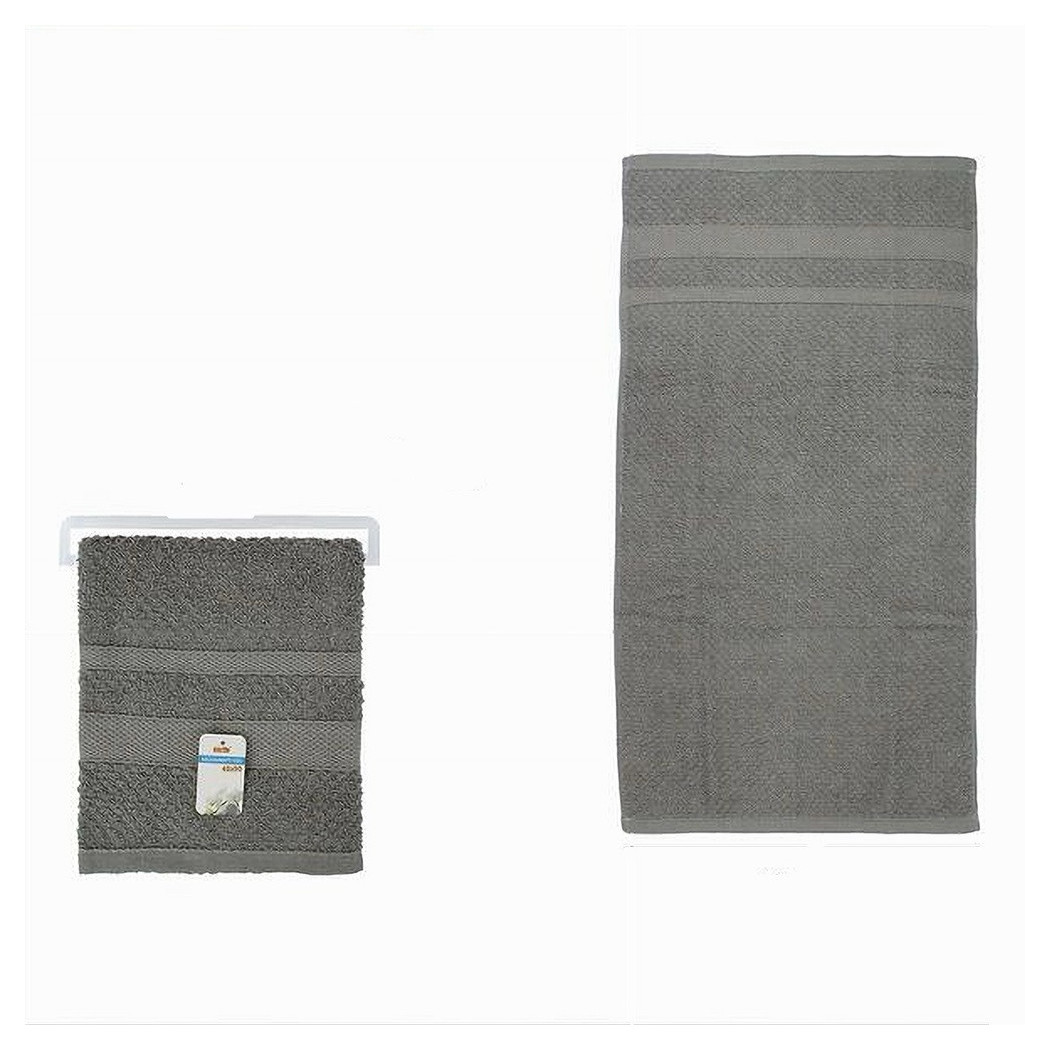 foto del prodotto trade shop traesio cleafe asciugamano da bagno viso in cotone morbida 48 x 90 cm 175gr colore grigio 79500 