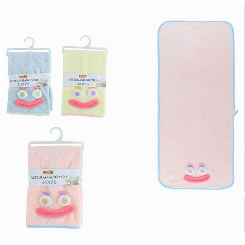 foto del prodotto trade shop traesio cleafe asciugamano viso 34x75cm tessuto morbido con faccia bagno ospite 3 colori 10737 