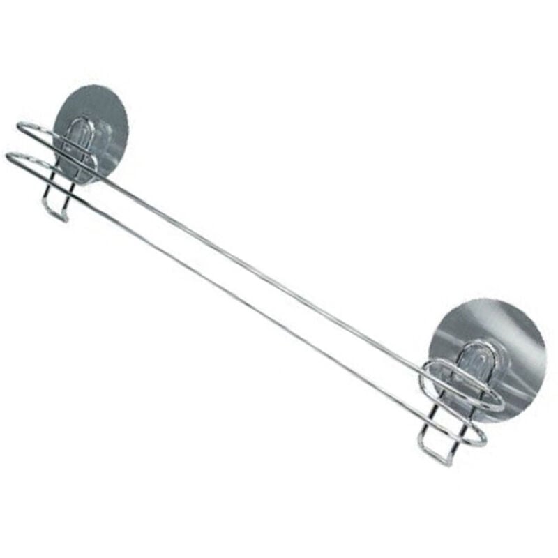foto del prodotto trade shop traesio - cleafe - asta barra porta asciugamani 45 cm montaggio a parete bagno con biadesivo 79845 -