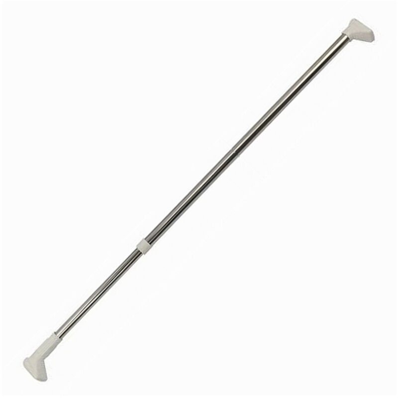 foto del prodotto trade shop traesio cleafe bastone asta tenda doccia barra telescopico 70 120cm alluminio piedini bianchi 59796 
