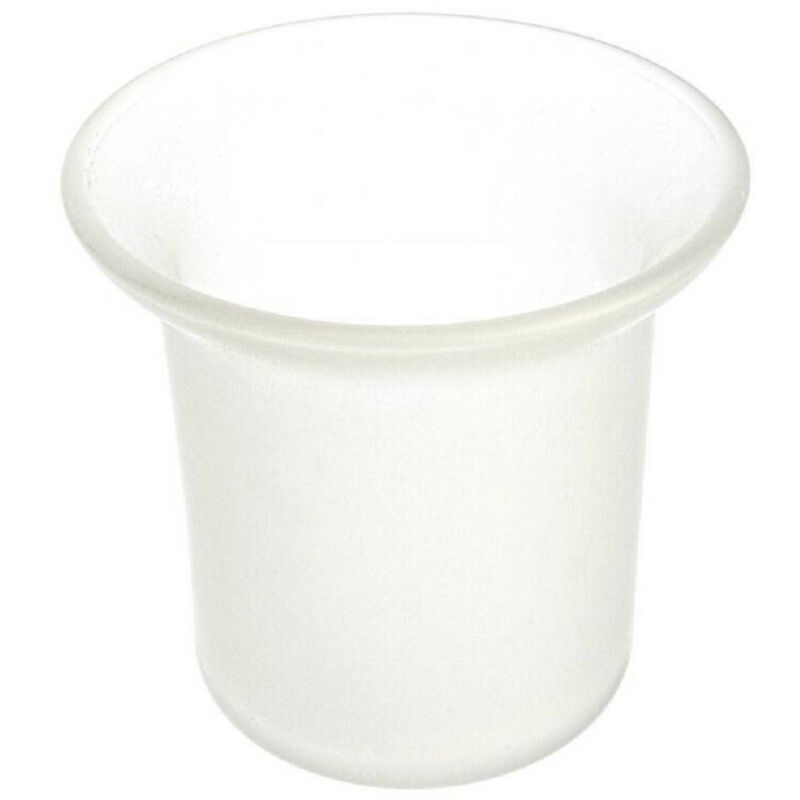 foto del prodotto trade shop traesio cleafe bicchiere di ricambio porta scopino wc in vetro satinato bagno accessori 52597 