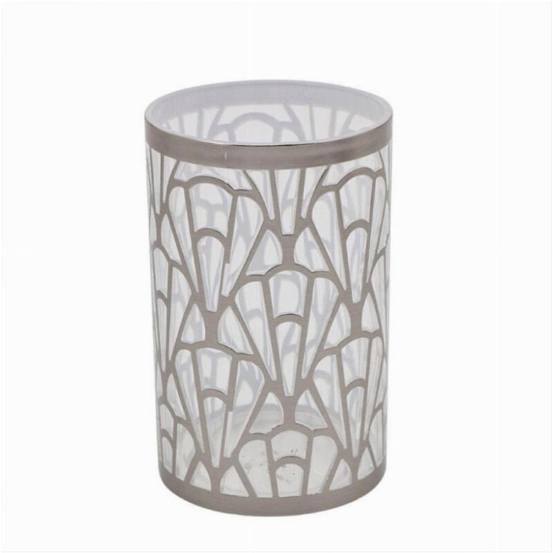 foto del prodotto trade shop traesio cleafe bicchiere porta spazzolini accessorio bagno argento contemporaneo arredo 59101 
