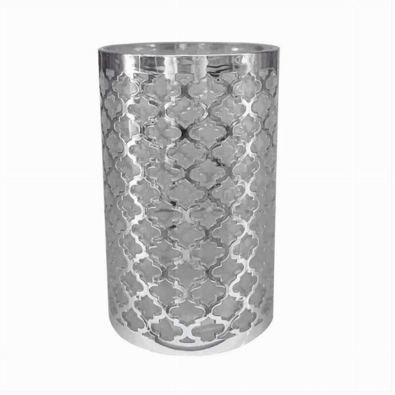 foto del prodotto trade shop traesio cleafe bicchiere porta spazzolini accessorio bagno argento stile barocco arredo 59107 