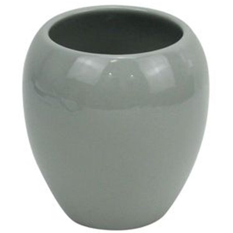 foto del prodotto trade shop traesio cleafe bicchiere porta spazzolini ceramica grigio moderno accessorio arredo bagno 79253 