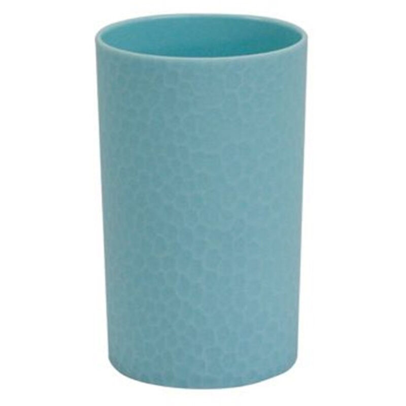 foto del prodotto trade shop traesio cleafe bicchiere porta spazzolini colore azzurro lavorato accessori arredo bagno 79795 