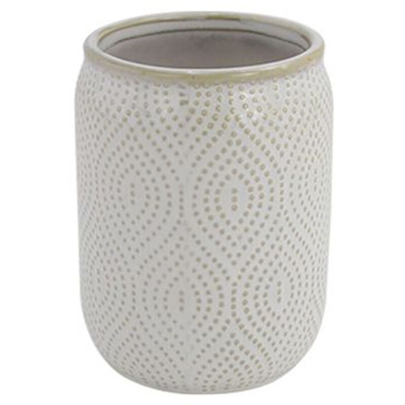foto del prodotto trade shop traesio cleafe bicchiere porta spazzolini dentifricio arredo da bagno bianco design etnico 87791 