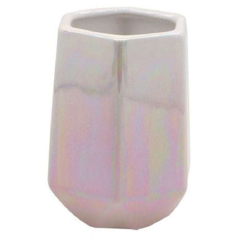 foto del prodotto trade shop traesio cleafe bicchiere porta spazzolini esagonale effetto visivo accessori arredo bagno 79940 