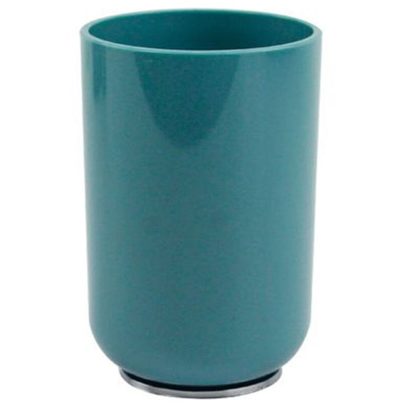 foto del prodotto trade shop traesio cleafe bicchiere porta spazzolini verde petrolio silver accessori arredo bagno 69475 