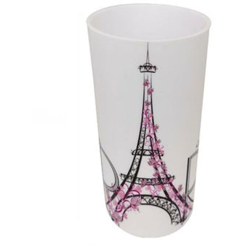 foto del prodotto trade shop traesio cleafe bicchiere porta spazzolino decorato scritta paris accessori arredo bagno 87040 