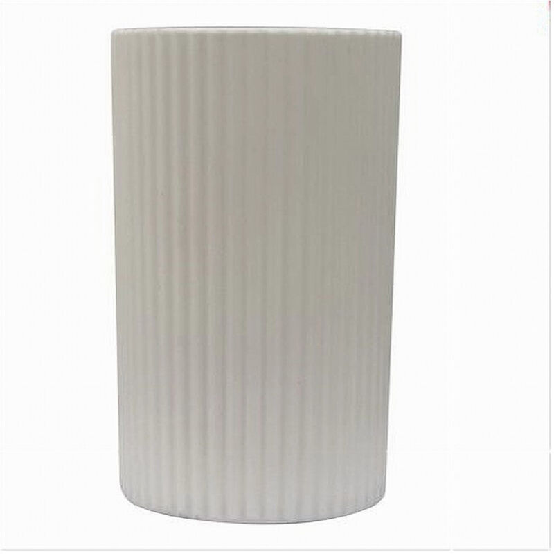 foto del prodotto trade shop traesio cleafe bicchiere portaspazzolini colore bianco rigato accessorio per arredo bagno 79163 