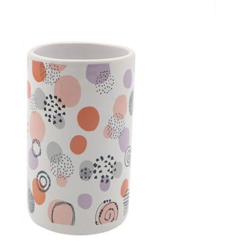 foto del prodotto trade shop traesio cleafe bicchiere portaspazzolino sfere astratte accessori arredo bagno 6.8x10.8cm 87078 