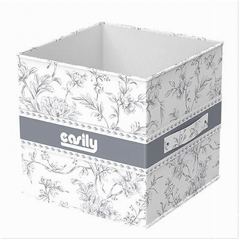 foto del prodotto trade shop traesio cleafe box portatutto scatola salvaspazio contenitore organizer 25x25x25cm fantasia 87311 