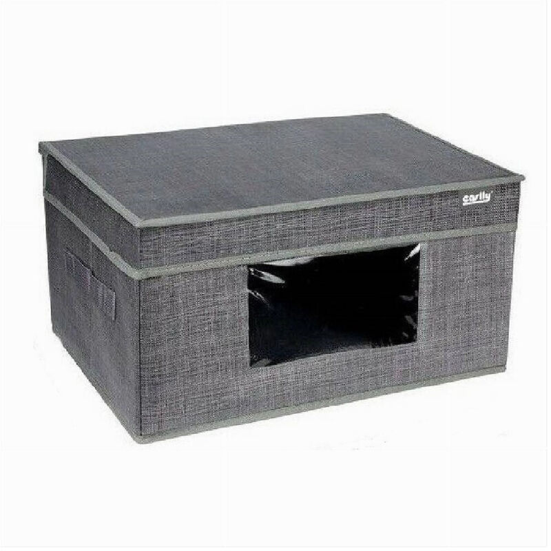 foto del prodotto trade shop traesio cleafe box scatola salvaspazio portatutto contenitore organizer 50x30x20cm 69700 