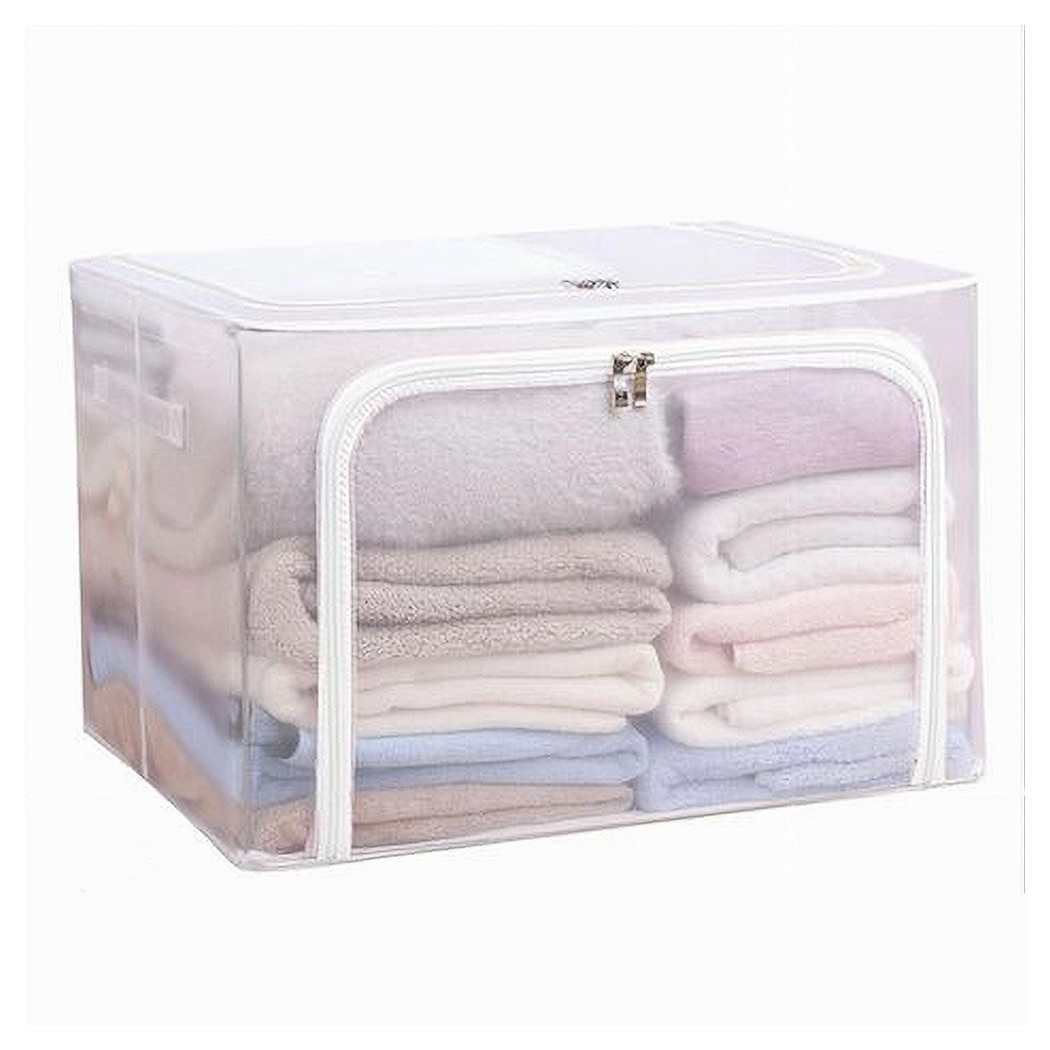 foto del prodotto trade shop traesio cleafe box scatola salvaspazio portatutto vestiti armadio organizer 40x30x20 cm 59980 