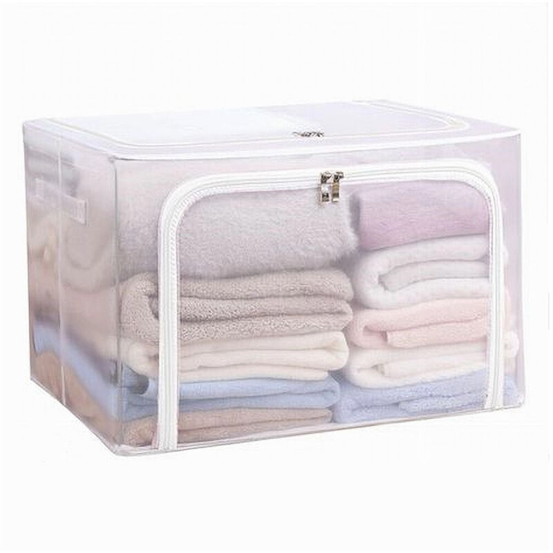 foto del prodotto trade shop traesio cleafe box scatola salvaspazio portatutto vestiti armadio organizer 50x40x28 cm 59981 