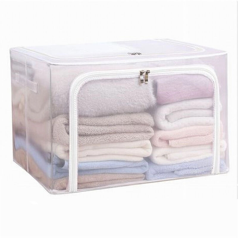 foto del prodotto trade shop traesio cleafe box scatola salvaspazio portatutto vestiti armadio organizer 60x45x40 cm 59983 