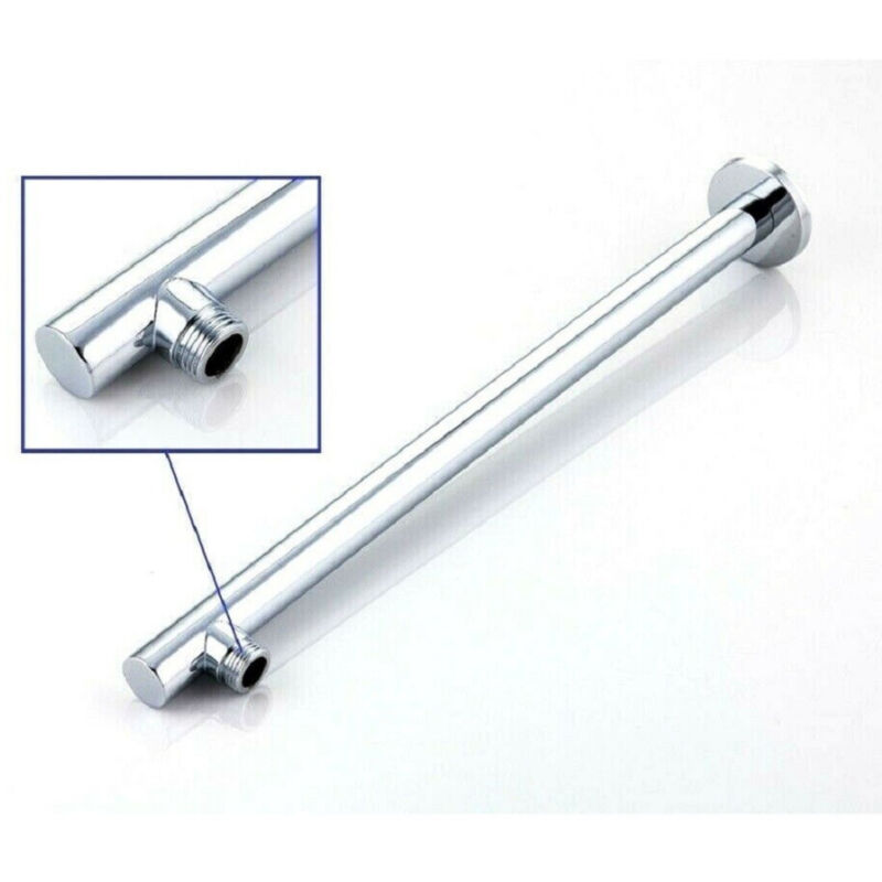 foto del prodotto trade shop traesio cleafe braccio per soffione doccia tondo in ottone cromato completo di rosone 30cm 
