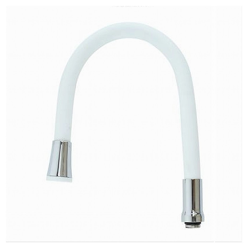 foto del prodotto trade shop traesio cleafe canna ricambio miscelatore rubinetto lavello cucina flessibile bianco 50cm 87502 