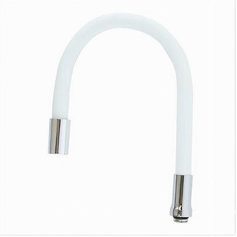 foto del prodotto trade shop traesio cleafe canna ricambio tubo flessibile per rubinetto lavello da cucina bianco 50cm 87505 