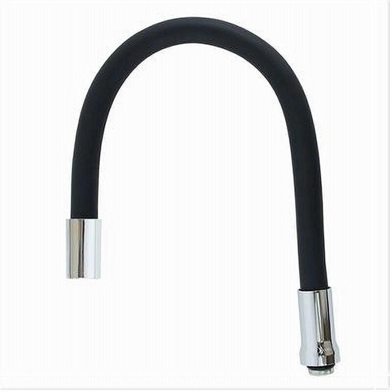 foto del prodotto trade shop traesio - cleafe - canna ricambio tubo flessibile per rubinetto lavello da cucina nero 50 cm 87506 -