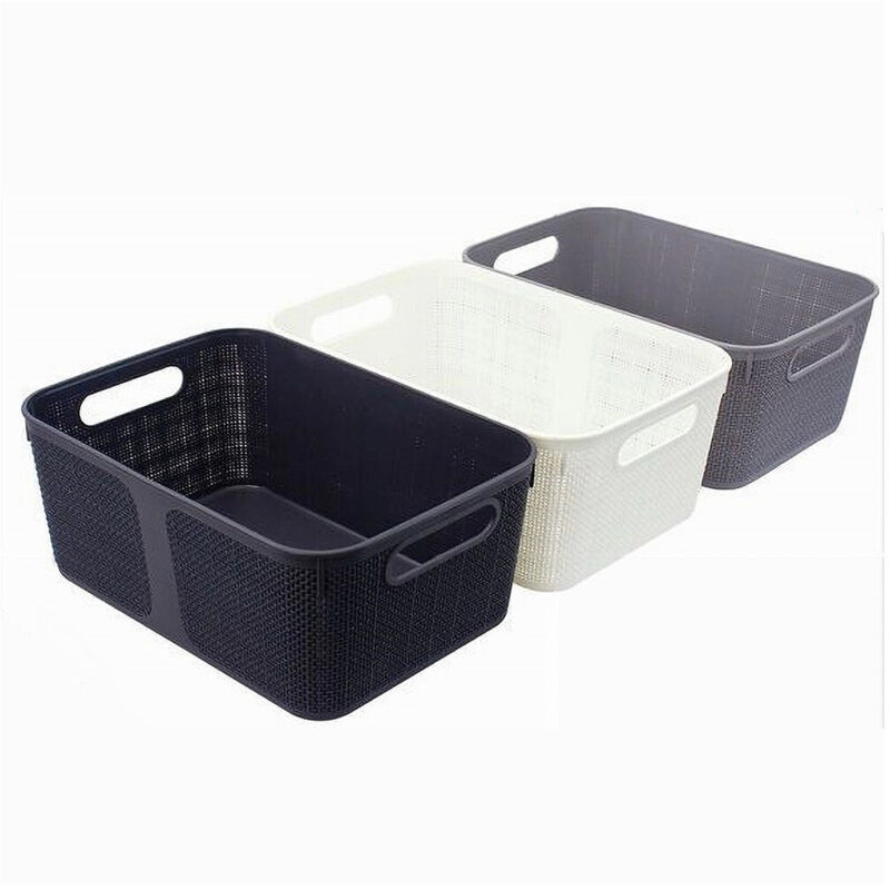 foto del prodotto trade shop traesio cleafe cestino porta oggetti cesto organizer rettangolare porta tutto bagno casa 79463 
