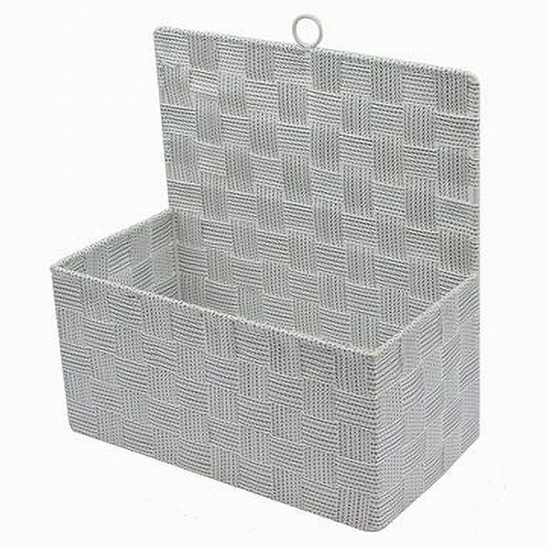 foto del prodotto trade shop traesio cleafe cestino porta oggetti cesto tessuto grigio chiaro organizer multiuso casa 79090 