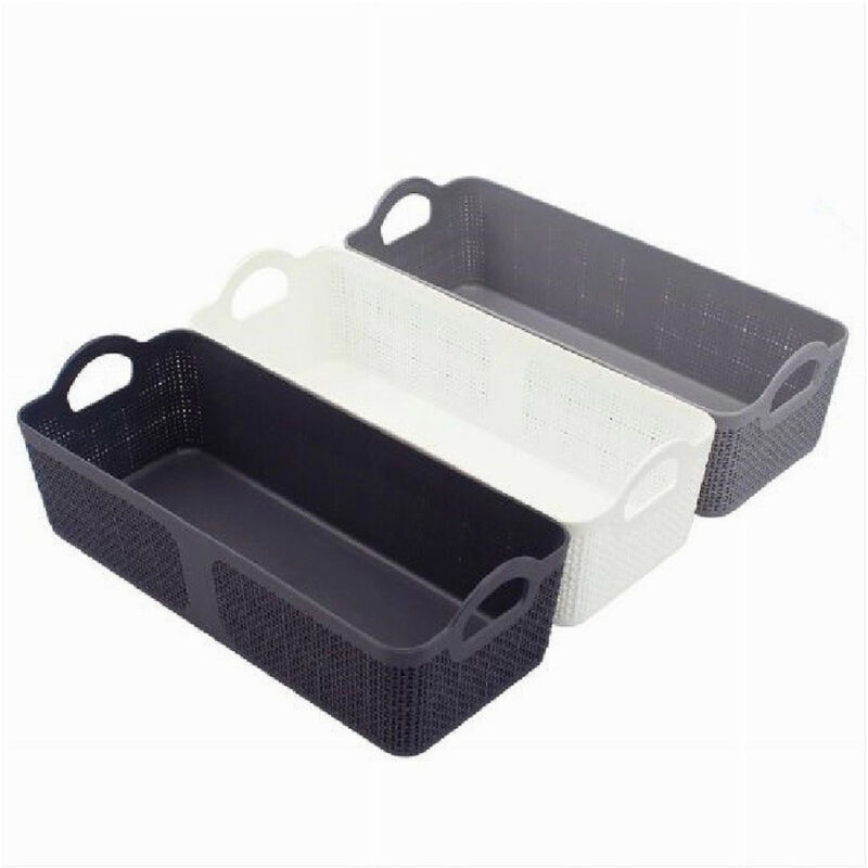 foto del prodotto trade shop traesio cleafe cestino porta oggetti organizer rettangolare cesto portatutto bagno casa 79461 