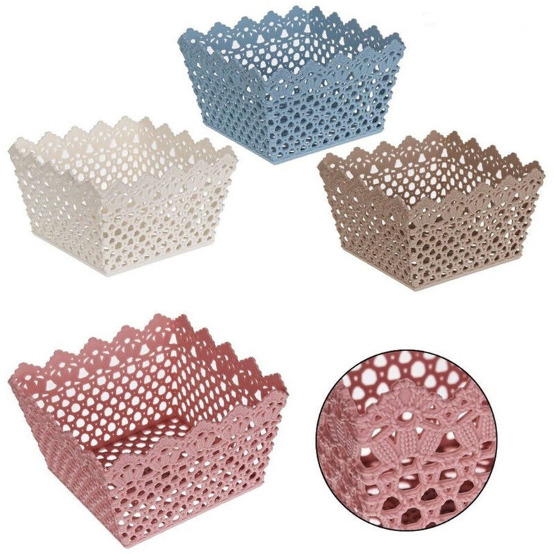 foto del prodotto trade shop traesio cleafe cestino portatutto oggetti cesto multiuso plastica quadrato 18.2x18.2x11cm 79474 