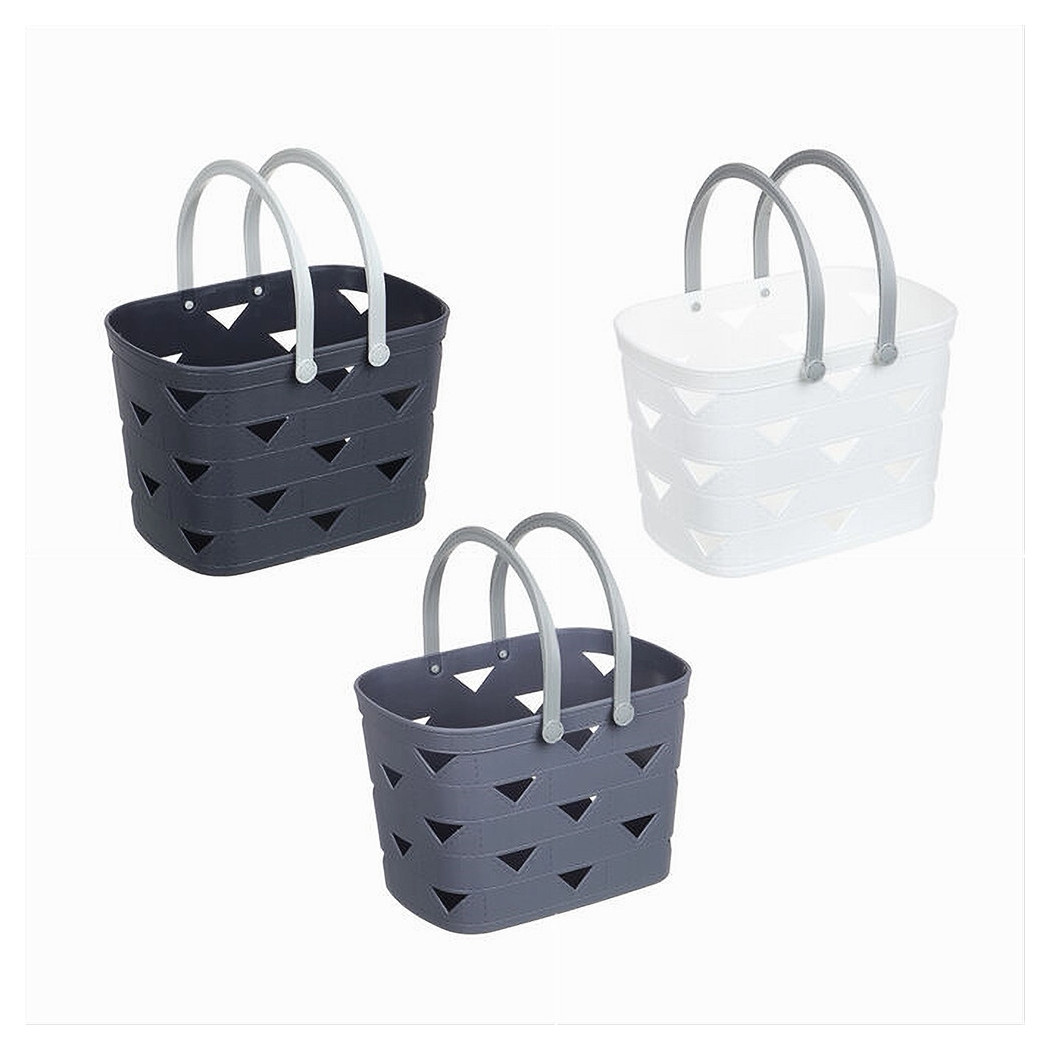 foto del prodotto trade shop traesio cleafe cesto cestino portatutto oggetti con manici 26.5x18x17cm multiuso assortiti 10722 