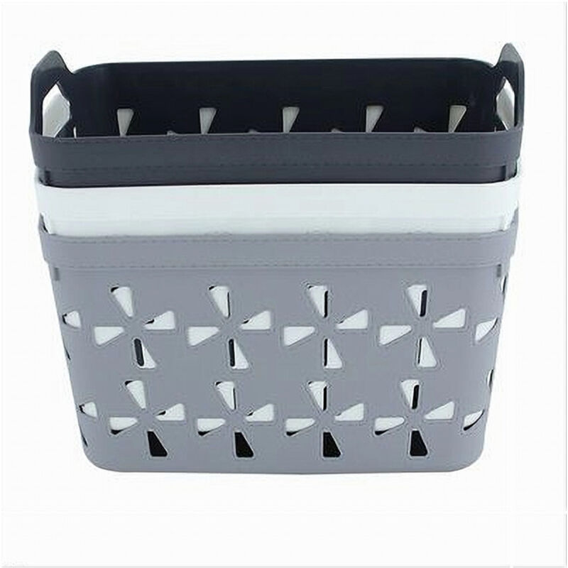 foto del prodotto trade shop traesio cleafe cesto porta oggetti cestino porta tutto con maniglie 31x21x21 cm assortiti 10726 