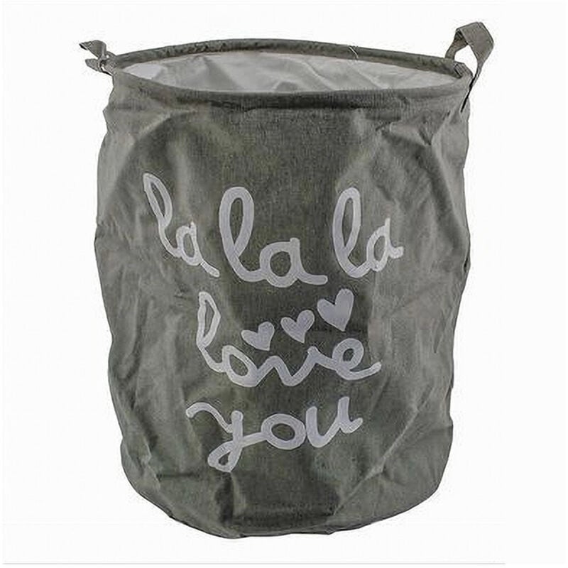 foto del prodotto trade shop traesio cleafe cesto portabiancheria pieghevole scritta organizer vestiti sporchi 40x50cm 10473 