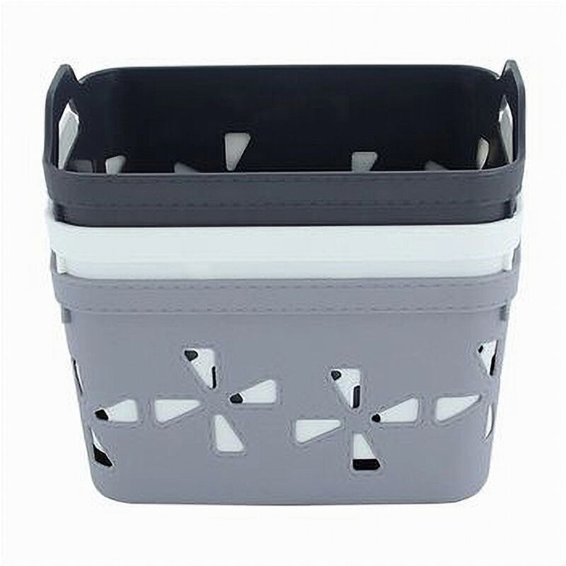 foto del prodotto trade shop traesio cleafe cesto portaoggetti cestino porta tutto con maniglie 21x15x14cm assortiti 10724 