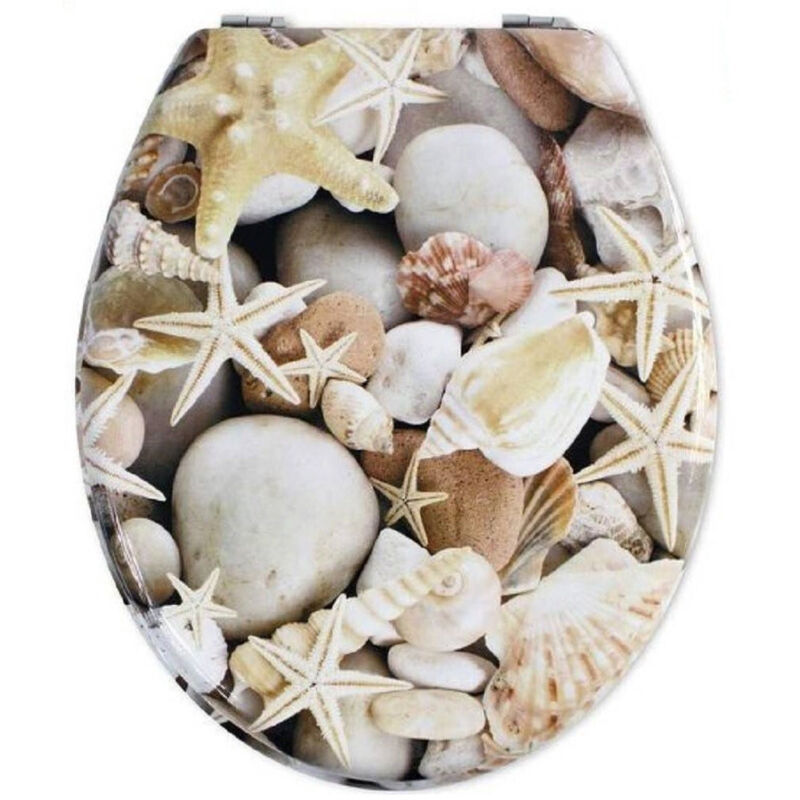 foto del prodotto trade shop traesio cleafe copriwater copri sedile wc universale cerniere stelle marine conchiglie 52730 3,5