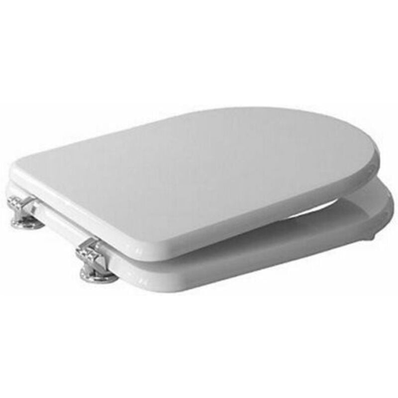foto del prodotto trade shop traesio cleafe copriwater copri water sedile wc bagno bianco cerniere acciaio grande 50x37 