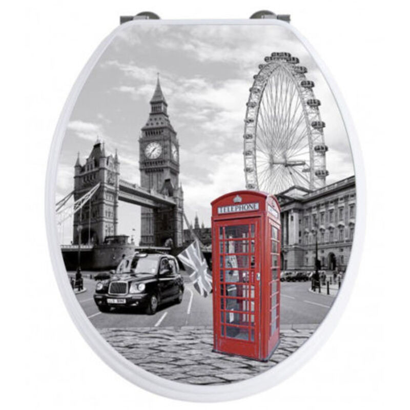 foto del prodotto trade shop traesio cleafe copriwater copri water sedile wc bagno universale cerniere acciaio londra 3,5