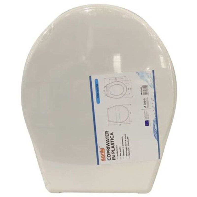 foto del prodotto trade shop traesio cleafe copriwater coprivaso sedile wc in plastica tavoletta da bagno viola bianco 87640 