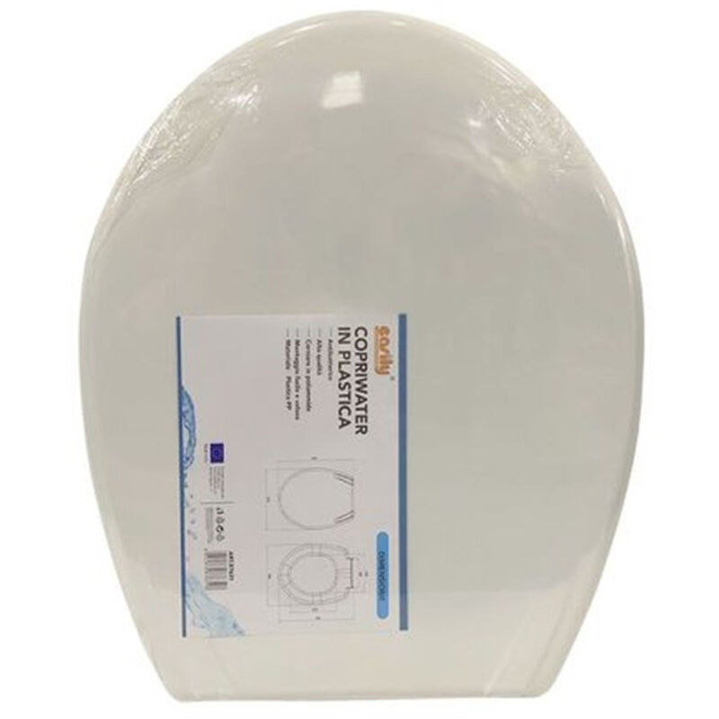 foto del prodotto trade shop traesio cleafe copriwater coprivaso sedile wc water bagno in plastica magnolia bianco 87631 