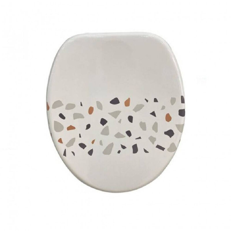 foto del prodotto trade shop traesio cleafe copriwater mdf universale stampa fronte retro graniglia bianco multicolore 59124 3,5