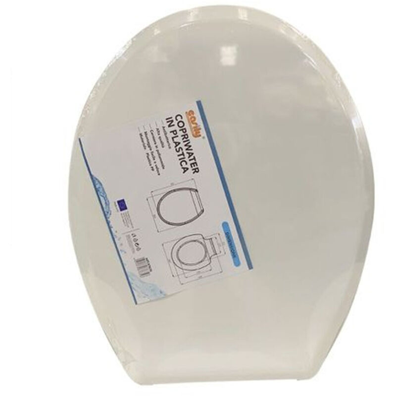 foto del prodotto trade shop traesio cleafe copriwater sedile coprivaso wc bagno in plastica lotos slim design bianco 87635 